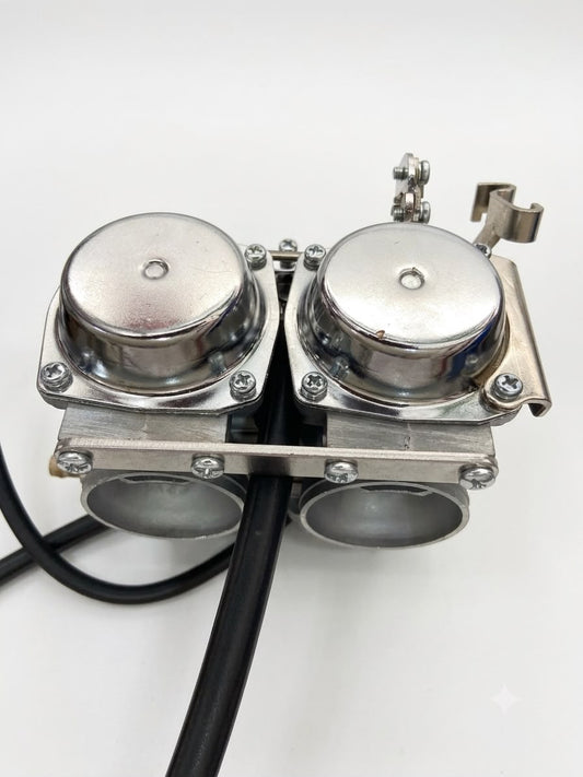 High-Performance Twin Carburetor Assembly for Dual-Cylinder Engines