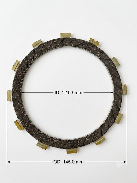 Heavy Bike High-Torque Clutch Friction Plate Kit – Heavy Duty (145.0mm OD / 121.3mm ID)